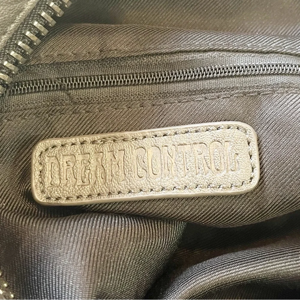 Dream Control Backpack Gray Vegan Leather Book School Diaper Bag College Travel